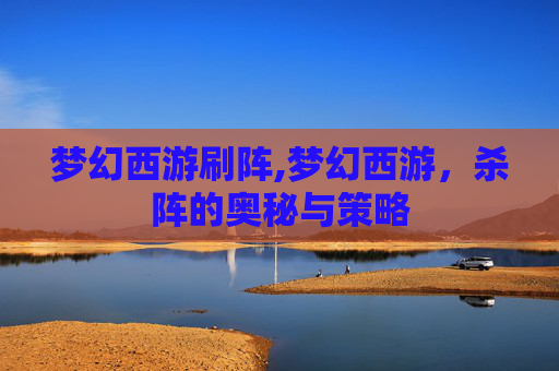 梦幻西游刷阵,梦幻西游，杀阵的奥秘与策略